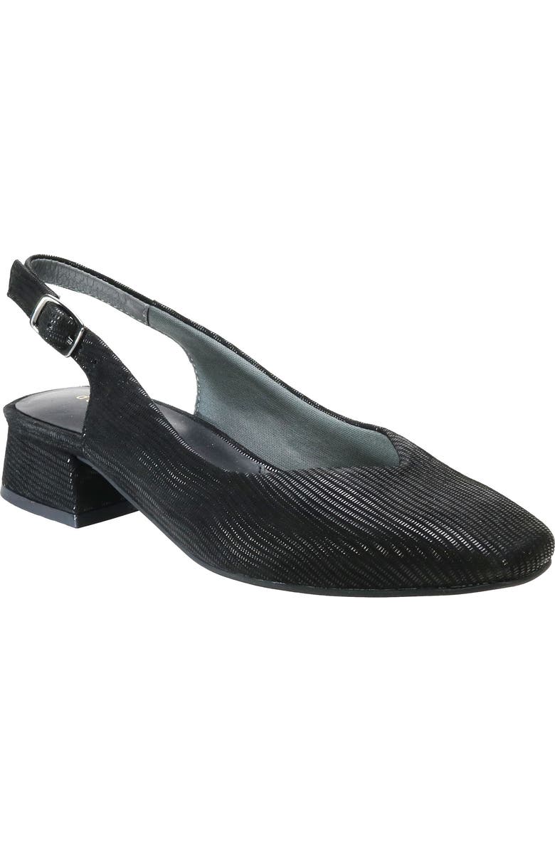 David Tate Sugar Slingback Pump, Main, color, Black Nappa