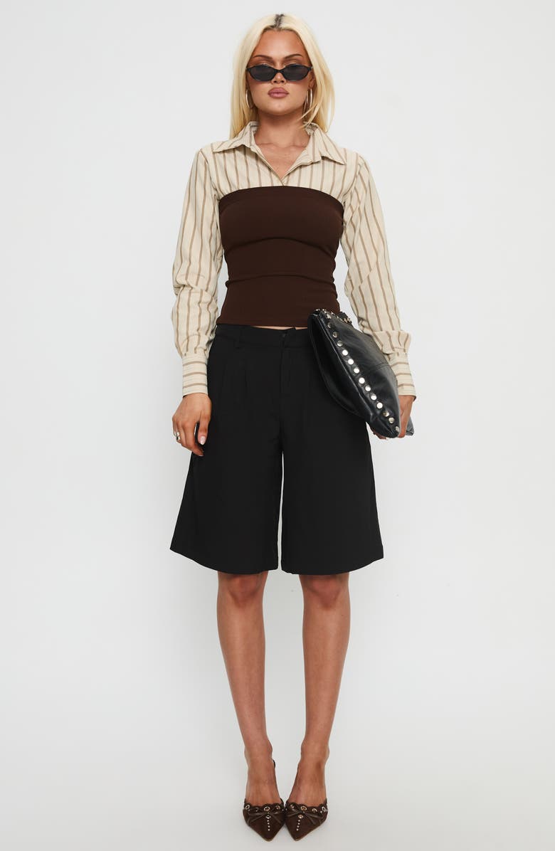 Princess Polly Dawnette Stripe Layered Shirt, Alternate, color, Multi