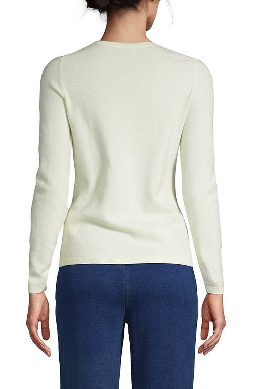 Lands' End Tall Cashmere Crewneck Sweater In White
