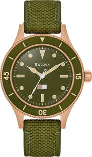 BULOVA Archive Series MIL-SHIPS Bronze NATO Strap Watch, 41mm
