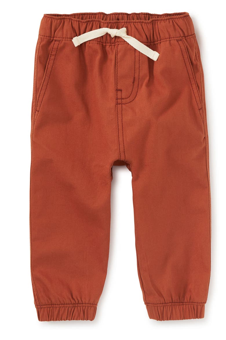 Woven Baby Joggers, Main, color, Ginger Bread