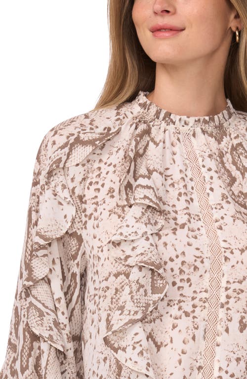 Halogen ® Ruffle Woven Top In Neutral