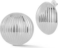GLAZE JEWELRY Rib Button Stud Earrings