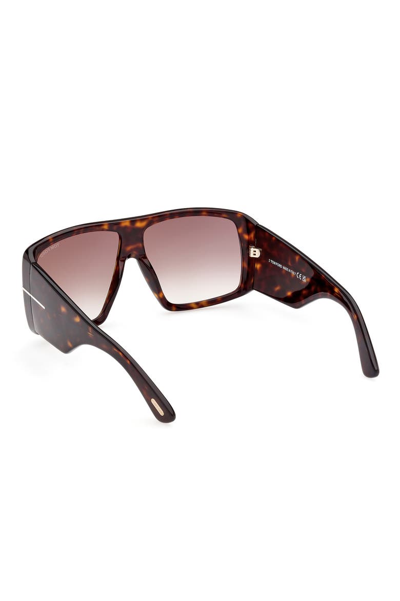 60mm Gradient Square Sunglasses, Alternate, color, DARK HAVANA / GRADIENT BROWN