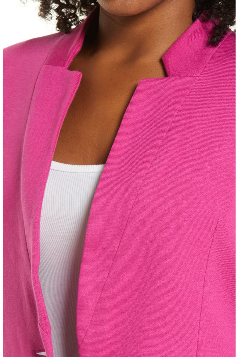 Inverted Notch Collar Cotton Blend Knit Blazer, Alternate, color, ORCHID