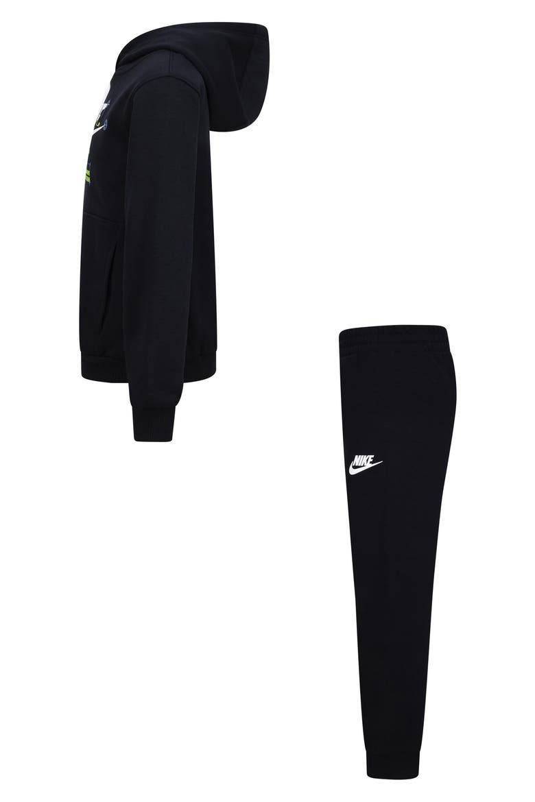 Kids' Futura Wrap Hoodie & Pull-On Pants Set, Alternate, color, BLACK