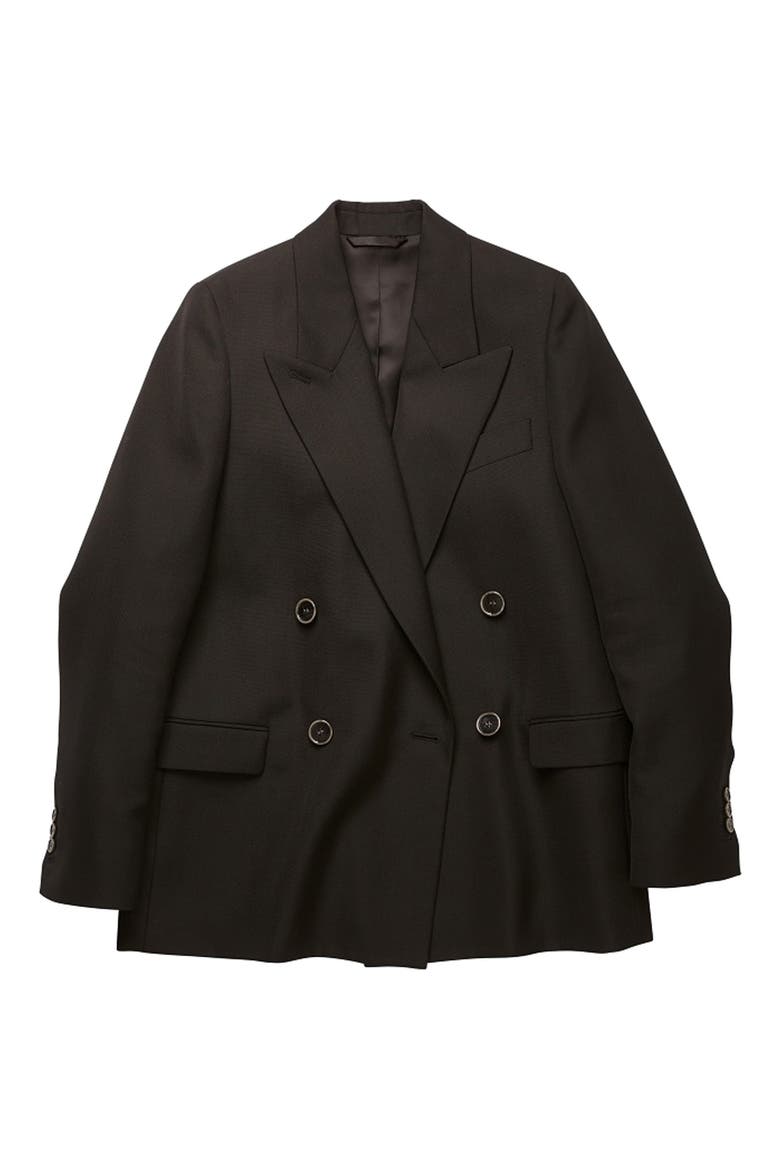 Janny Double Breasted Blazer, Alternate, color, BLACK