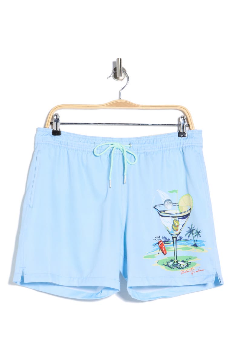 Golf Martini Swim Trunks, Alternate, color, CRYSTAL BLUE