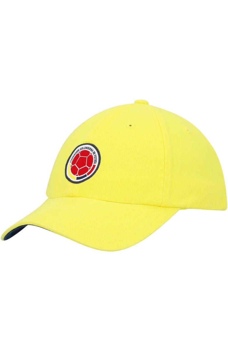 adidas Men's adidas Yellow Colombia National Team Dad Adjustable Hat, Main, color, 