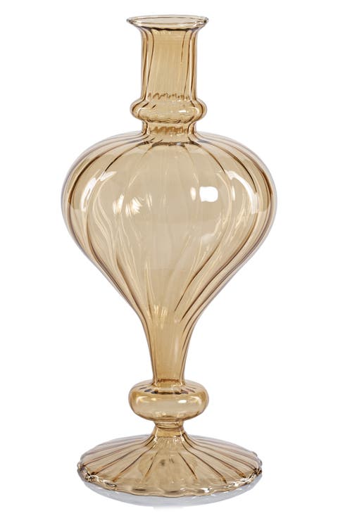 Vellum Set of 2 Spiral Decorative Glass Vases