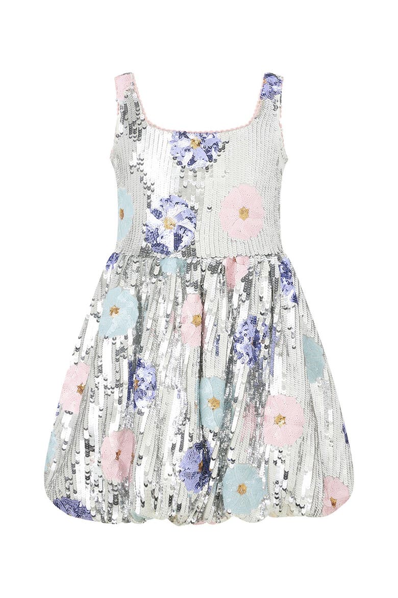 Aria Sequin Mini Dress, Main, color, Silver