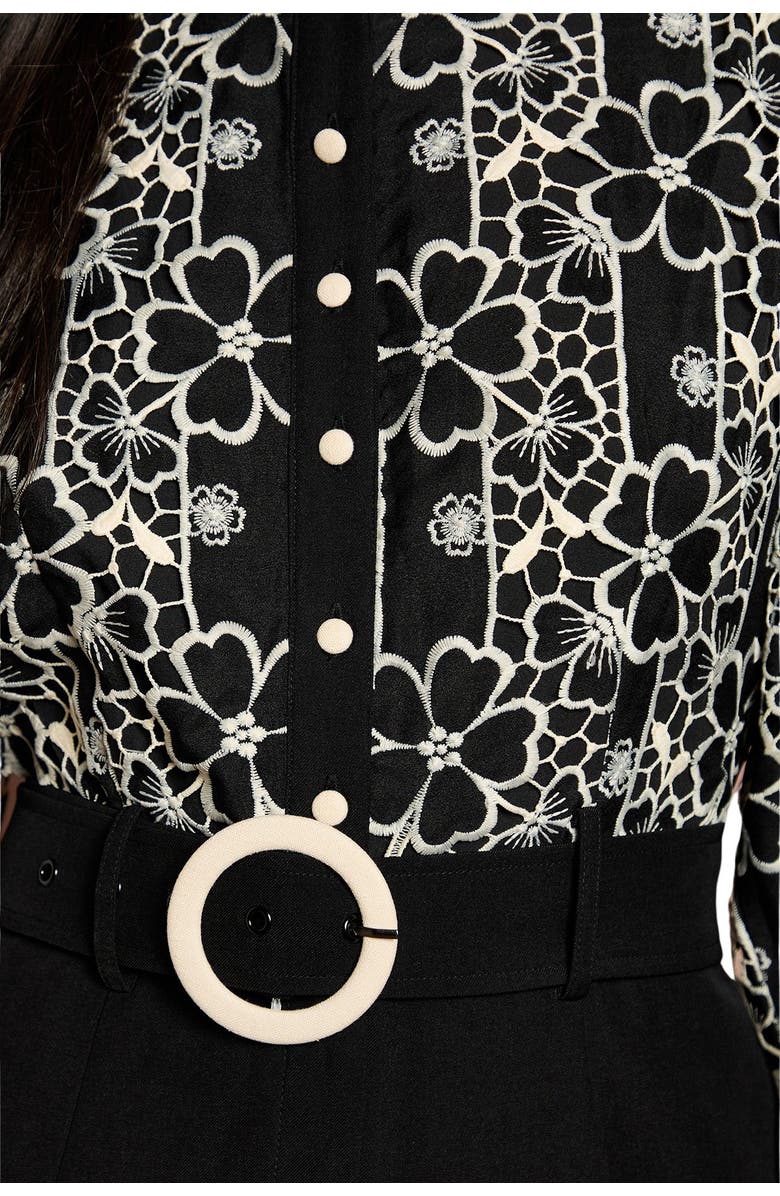 Coast Blouson Sleeve Belted Wide Leg Jumpsuit, Alternate, color, 