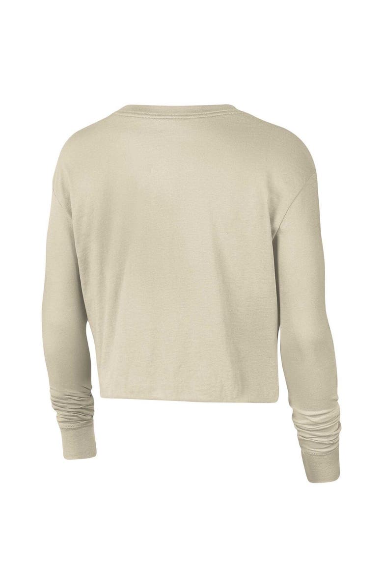 Nike Women's Nike Cream Texas Longhorns Varsity Letter Long Sleeve Crop Top, Alternate, color, 