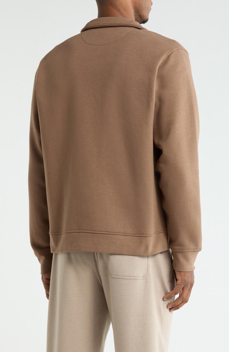 Kenneth Cole Snap Front Fleece Jacket, Alternate, color, Toffee
