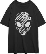 Marvel: Spider-Man Junior's Stars and Stripes Mask Short Sleeve Oversized T-Shirt