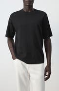 MANGO Relaxed Fit Solid Cotton T-Shirt