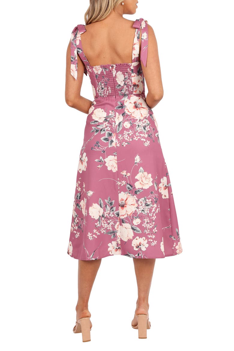 Laurel Floral Print Sundress, Alternate, color, DARK ROSE FLORAL