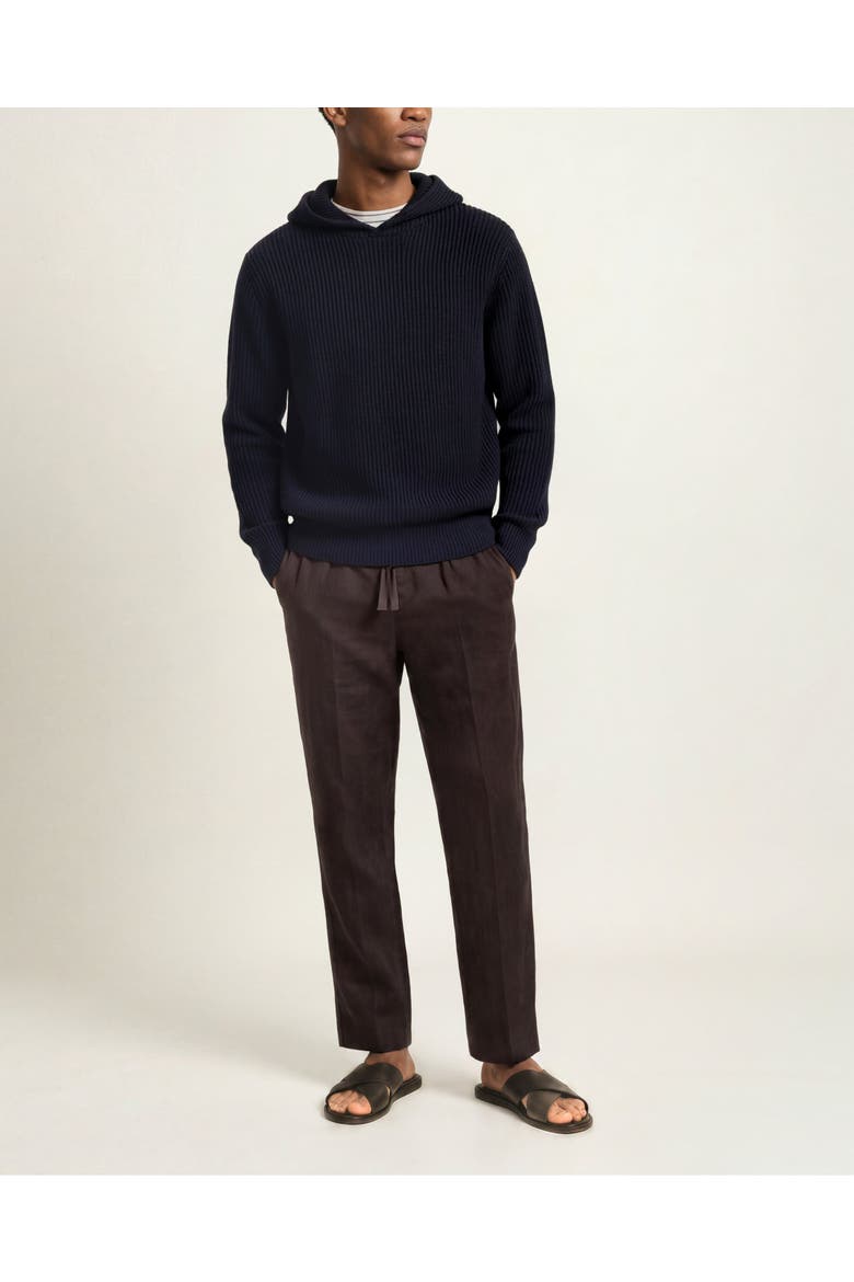 Kirk Relaxed Fit Knitted Hoodie, Main, color, NIGHT IRIS