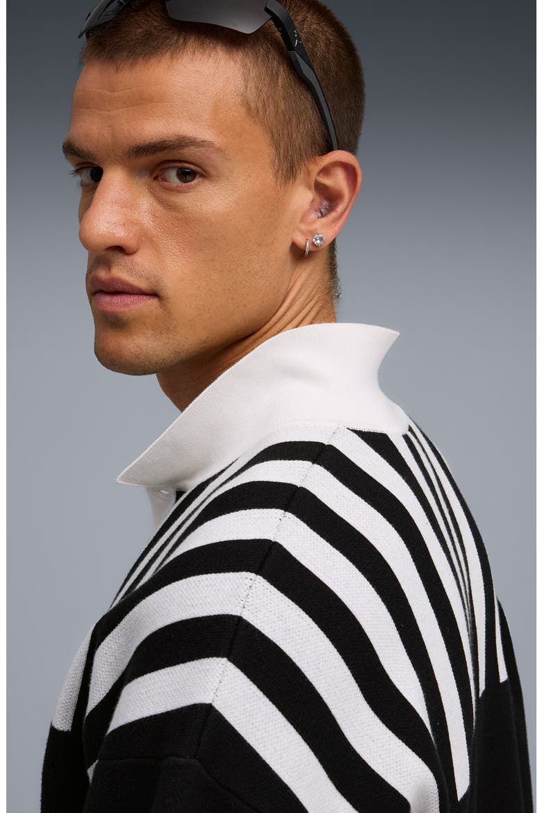 The NeverWorn VI Knit Polo Sweater, Alternate, color, PUMA BLACK