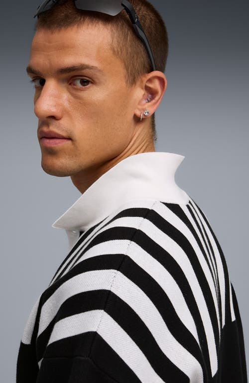 Puma The Neverworn Vi Knit Polo Sweater In Gold