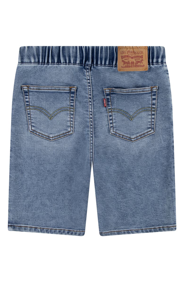Levi's <sup>®</sup> Kids' Skinny Dobby Denim Shorts, Alternate, color, Gravy Train/ No Destrucktion