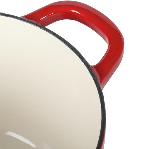 Crock-pot 3 Quart Enameled Cast Iron Saucepan With Lid In Red