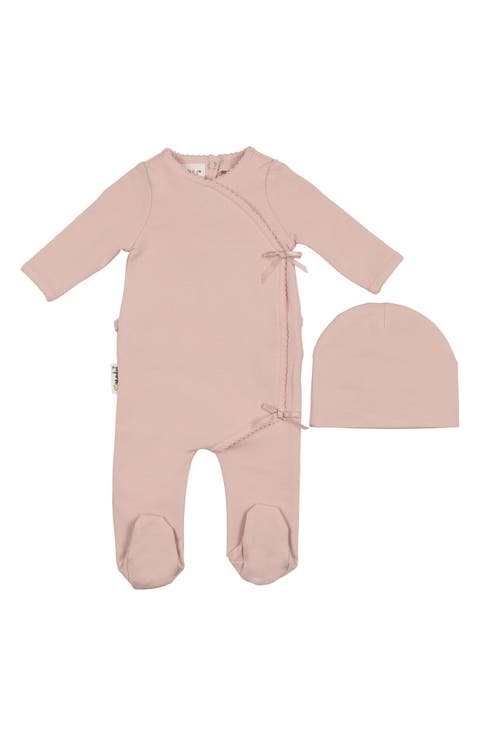 Bow Wrap Footie & Hat Set (Baby)
