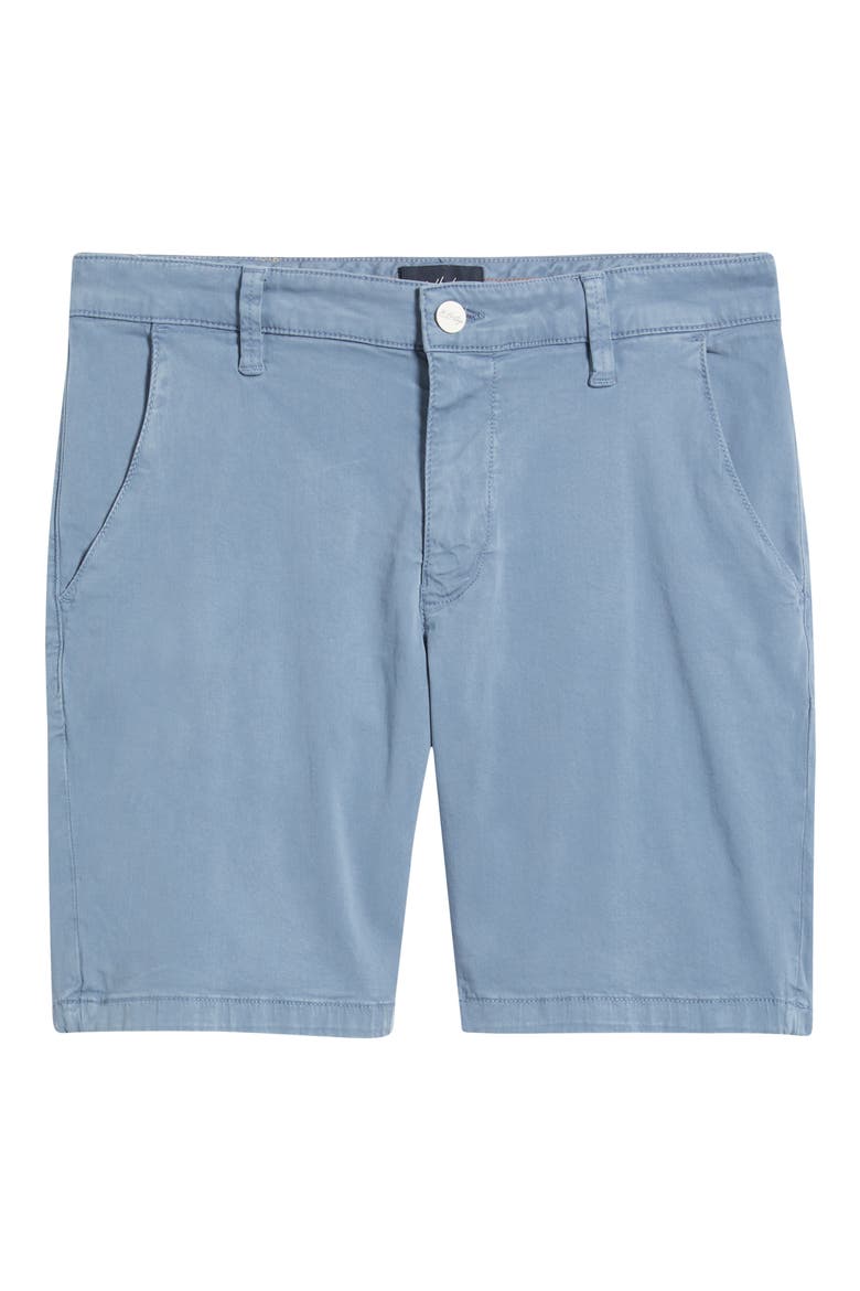 Arizona Slim Fit Flat Front Chino Shorts, Alternate, color, BLUE ASHES TWILL