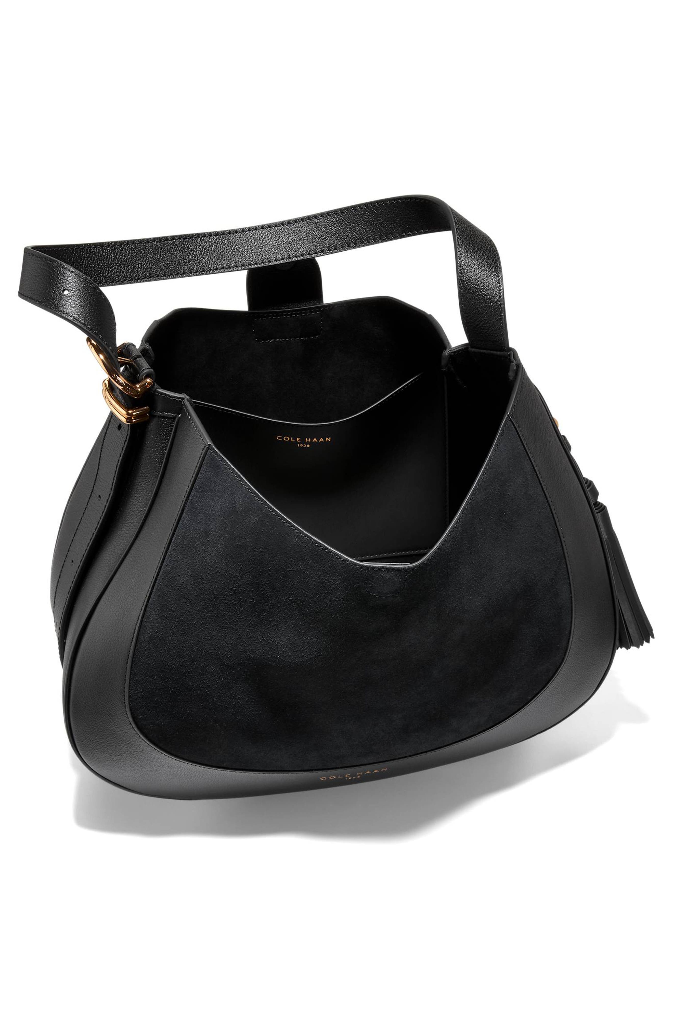 Cole Haan Catarina Large Hobo Bag, Alternate, color, Black