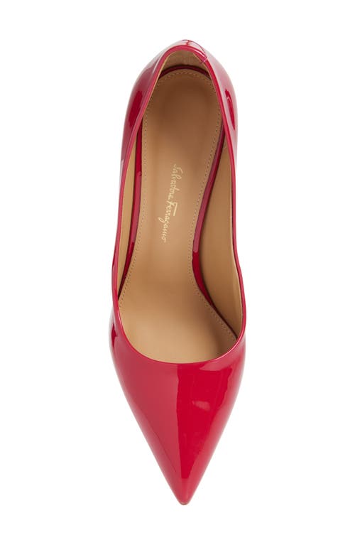 Ferragamo Pointed Toe Pump In Red