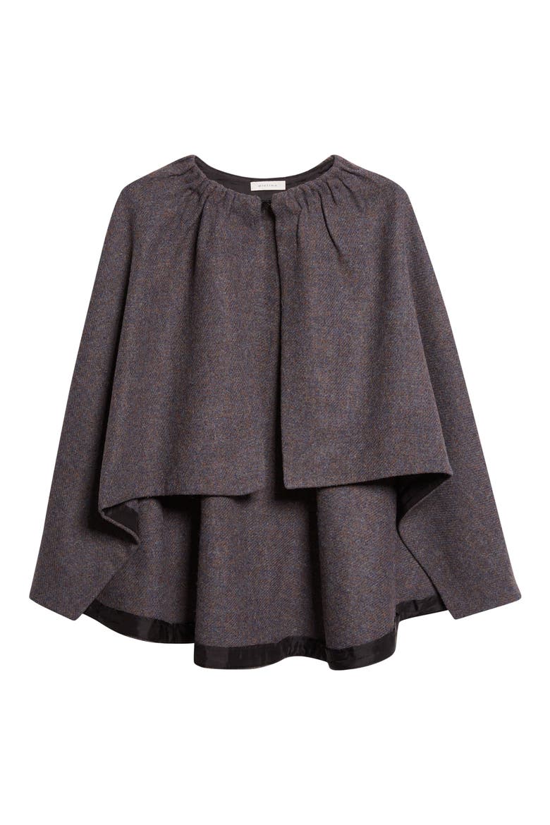Winsome Wool Cape, Alternate, color, SLATE