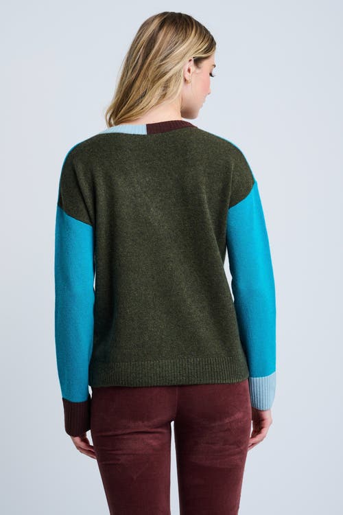 Lisa Todd Color Wheel Cashmere Sweater In Blue