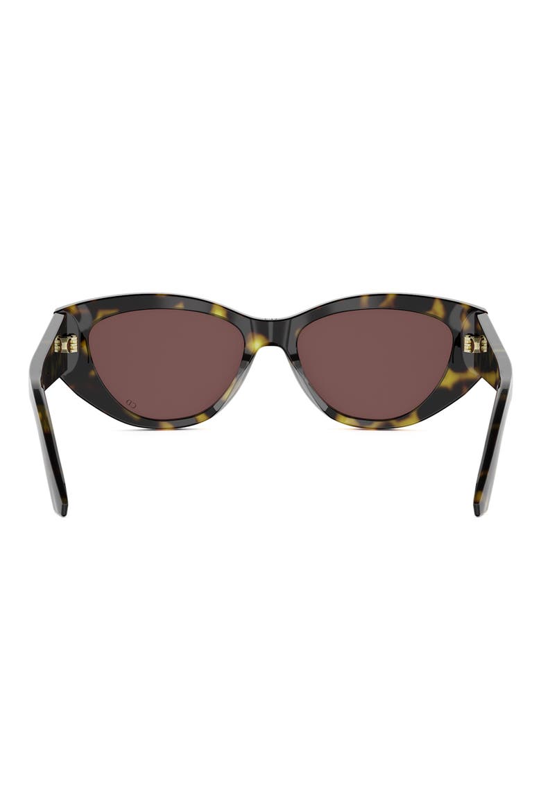 'DiorGlow B1I 53mm Cat Eye Sunglasses, Alternate, color, DARK HAVANA / BROWN