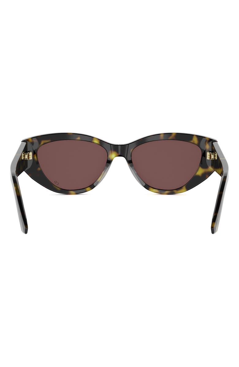 DIOR 'DiorGlow B1I 53mm Cat Eye Sunglasses, Alternate, color, Dark Havana / Brown