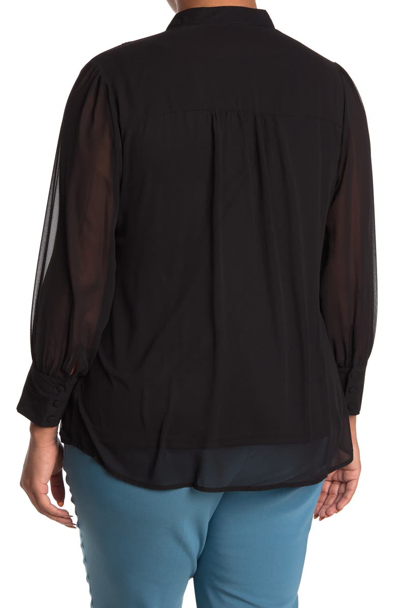 DR2 by Daniel Rainn DANIEL RAINN Tie Neck Long Sleeve Blouse, Alternate, color,