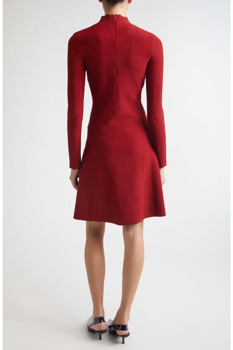 Velvet Jacquard Knit Minidress, Alternate, color, OXBLOOD
