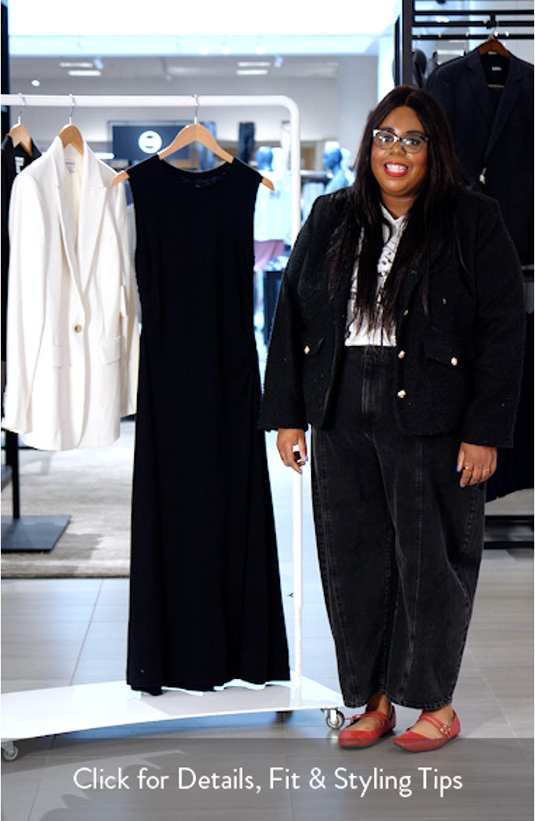 Side Ruched Cotton Maxi Dress, sales video thumbnail