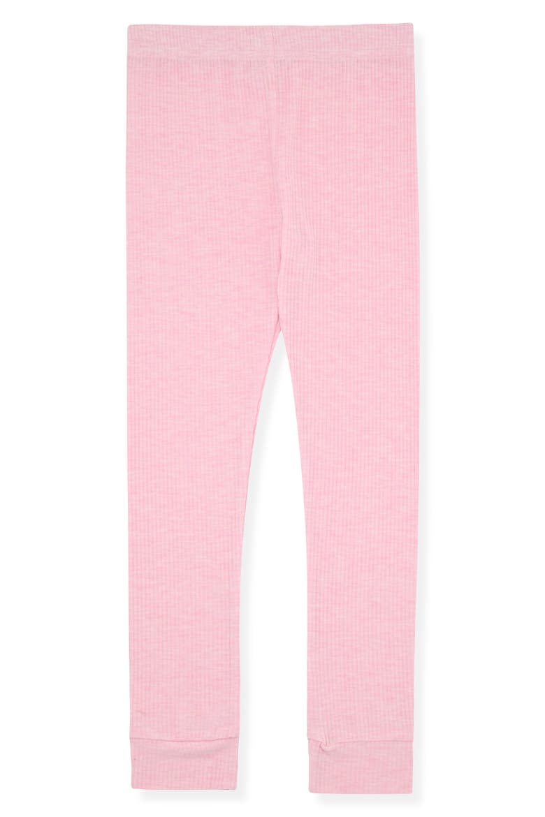 Kids' Rib Fitted Two-Piece Pajama Set, Alternate, color, PINK