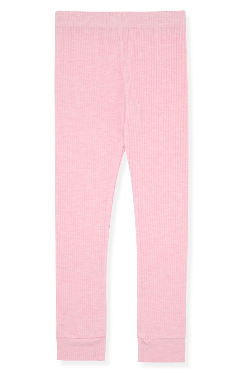 SLEEP ON IT Kids' Rib Fitted Two-Piece Pajama Set, Alternate, color, Pink