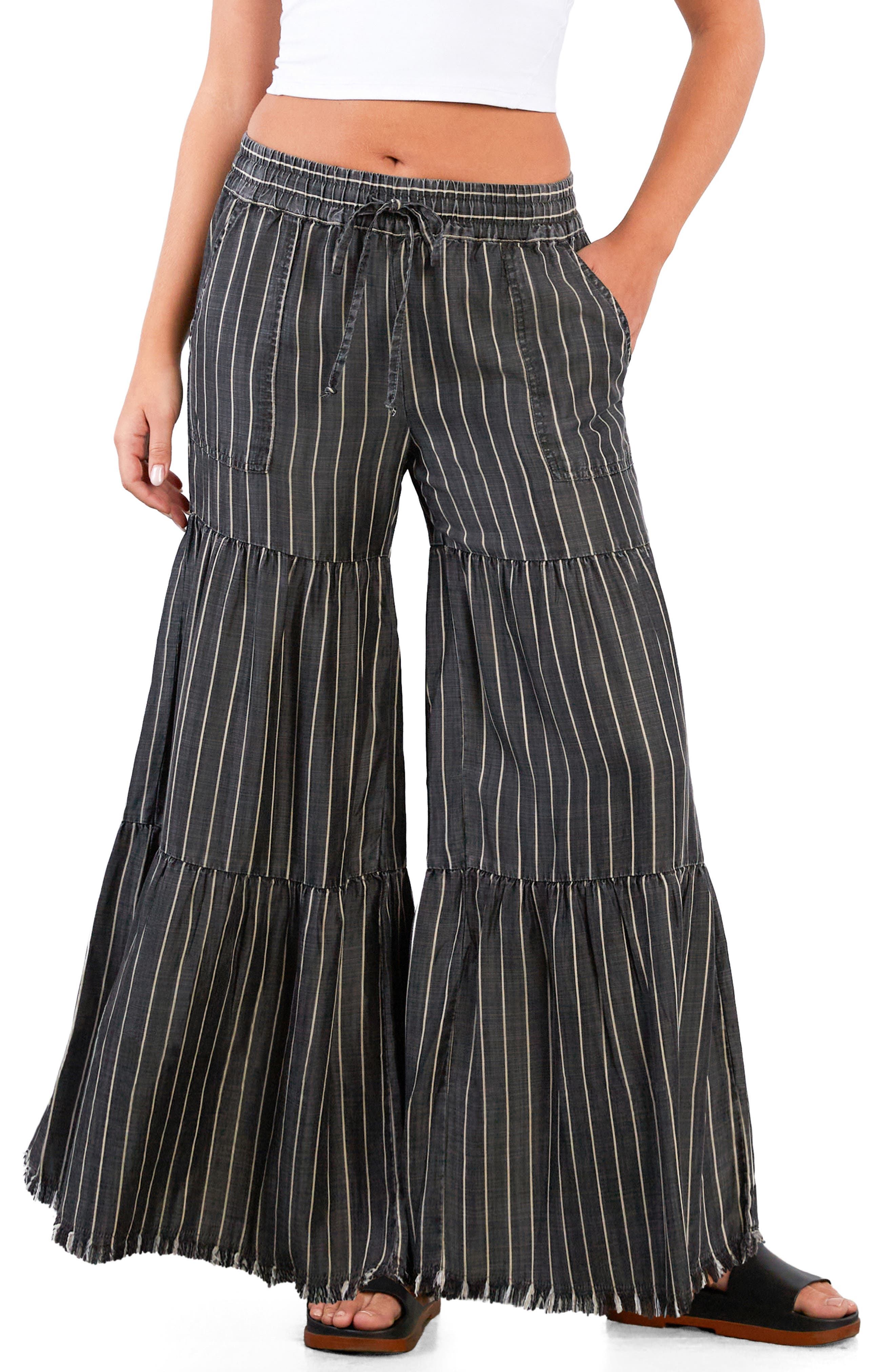 Fancy Cotton Blend Tiered Pants - image 5