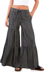 Billy T Fancy Cotton Blend Tiered Pants