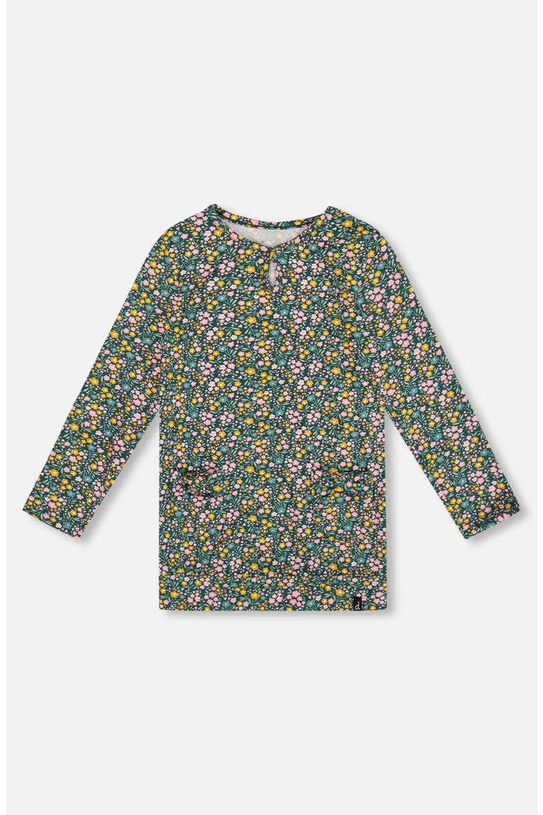 Jersey Tunic with Floral, Main, color, Green