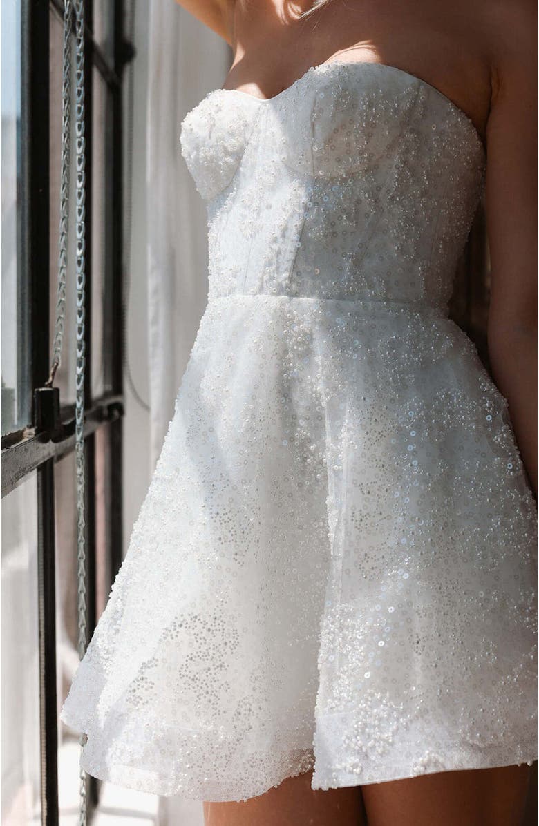 Untamed Petals Uptown Mini Dress, Alternate, color, Ivory