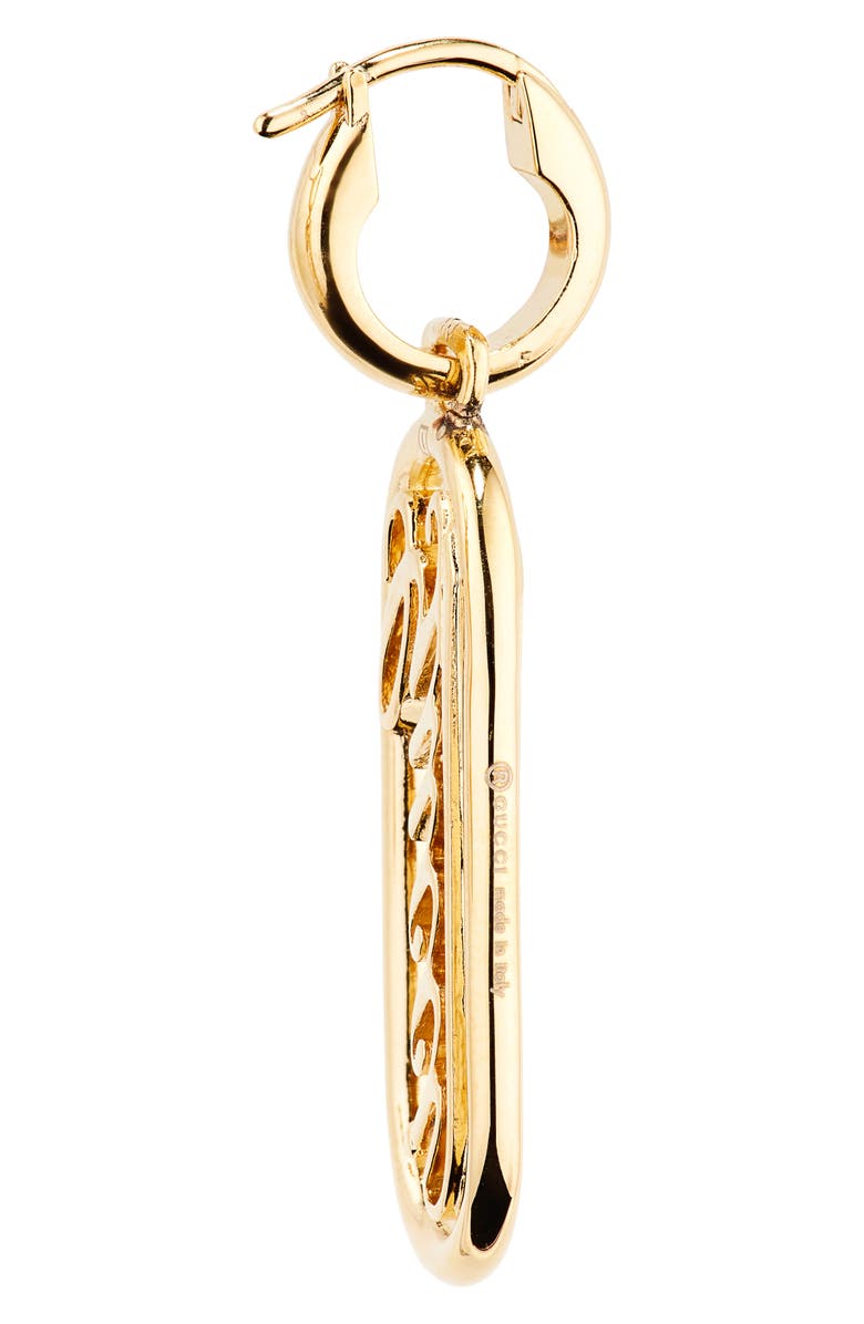 Gucci Script Logo Drop Earrings, Alternate, color, 