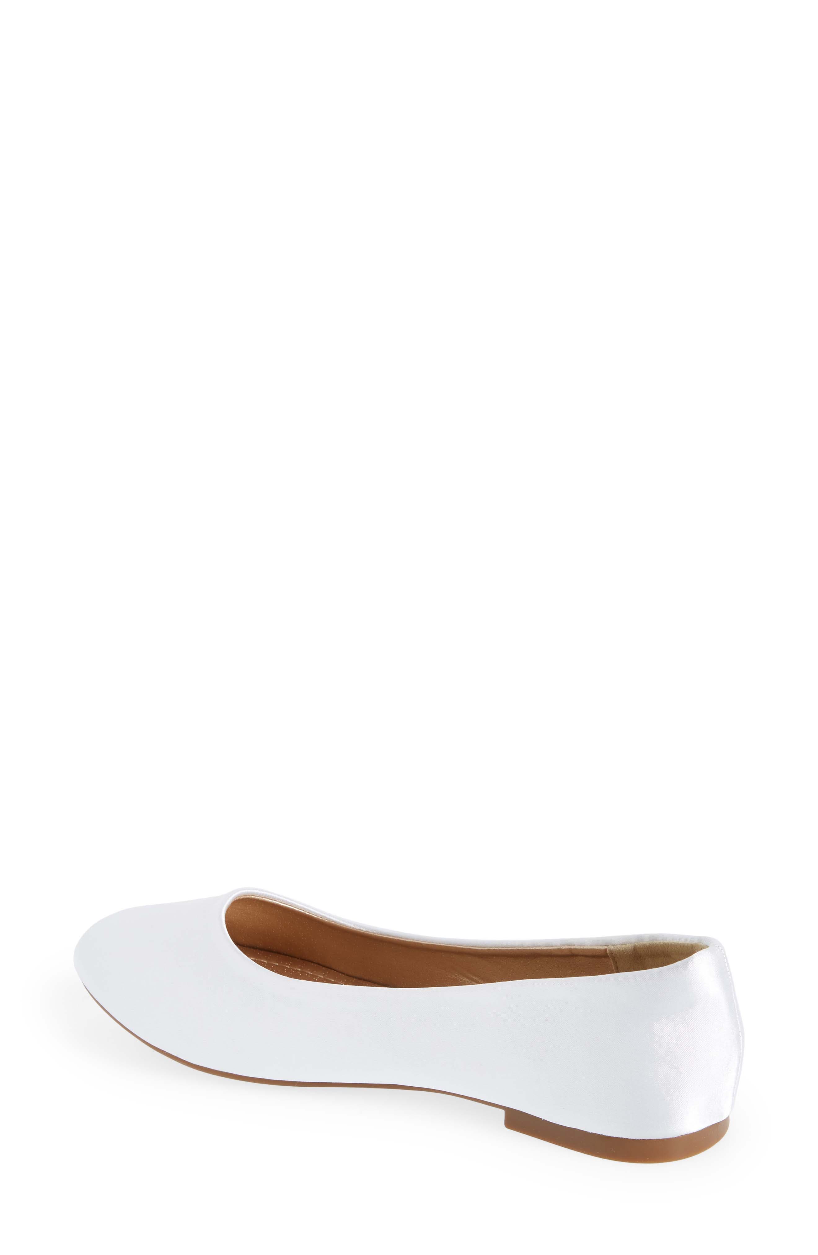 DREAM PAIRS Kids' Ballerina Flat, Alternate, color, White/ Satin