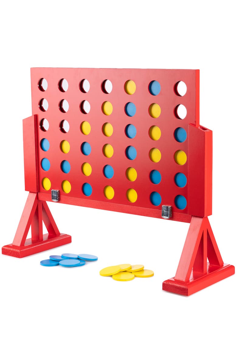 Grasshopper Games Giant 4 In A Row Wood Game, Main, color, Multicolored