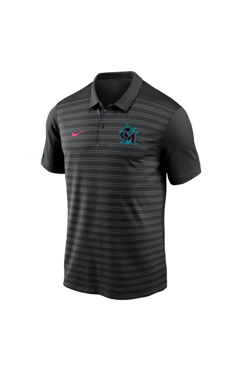 Nike Men's Nike Black Miami Marlins 2025 City Connect Authentic Collection Victory Performance Polo, Alternate, color, Black