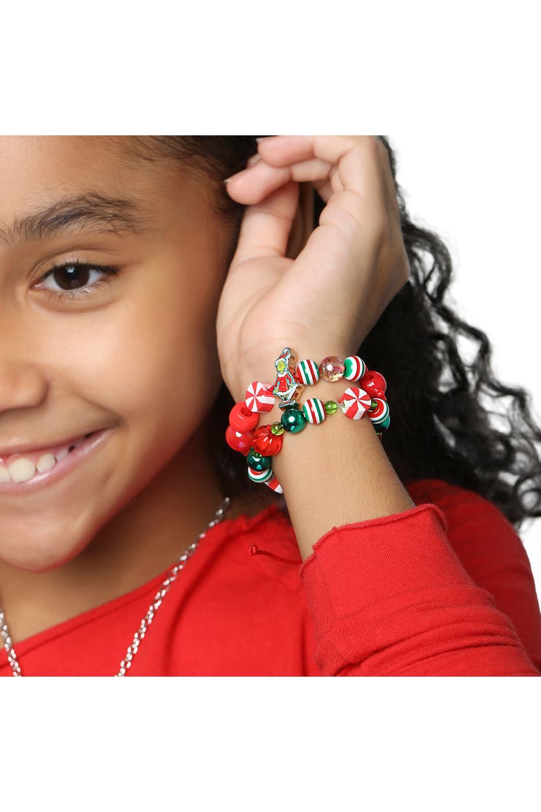 The Grinch Bracelet Set for Girls 2-Piece Official License, Alternate, color, Green