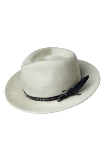 Bailey Colby Wool Fedora In Silver