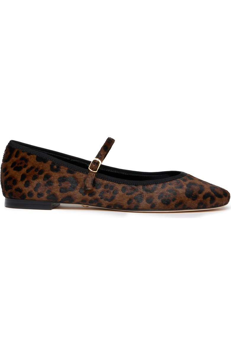 PAIGE Jolie Genuine Calf Hair Mary Jane Flat, Alternate, color, Leopard